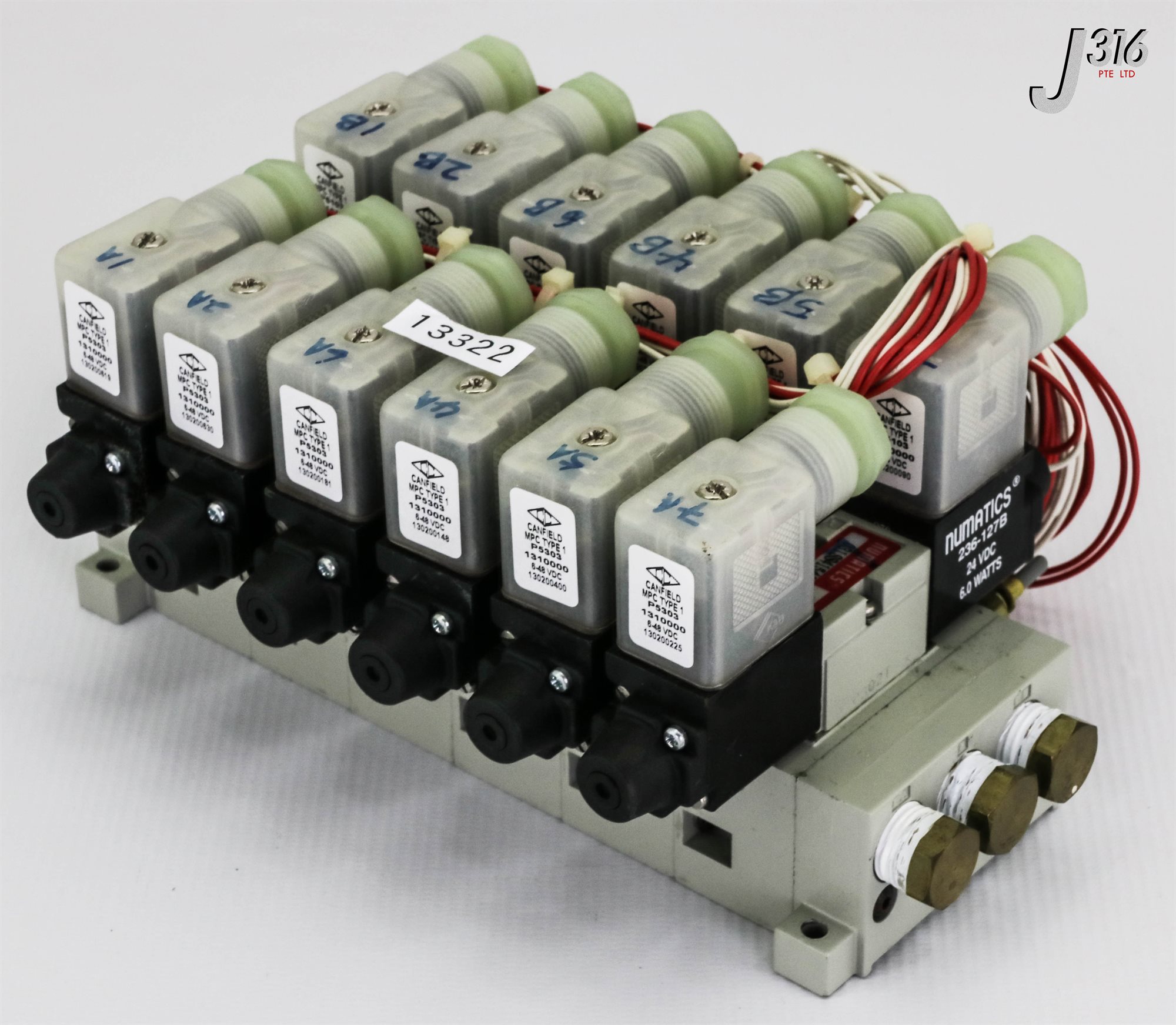 その他 t 13322 NUMATICS 12 SOLENOID VALVES MANIFOLD ASSY 031SS4154000061 | eBay